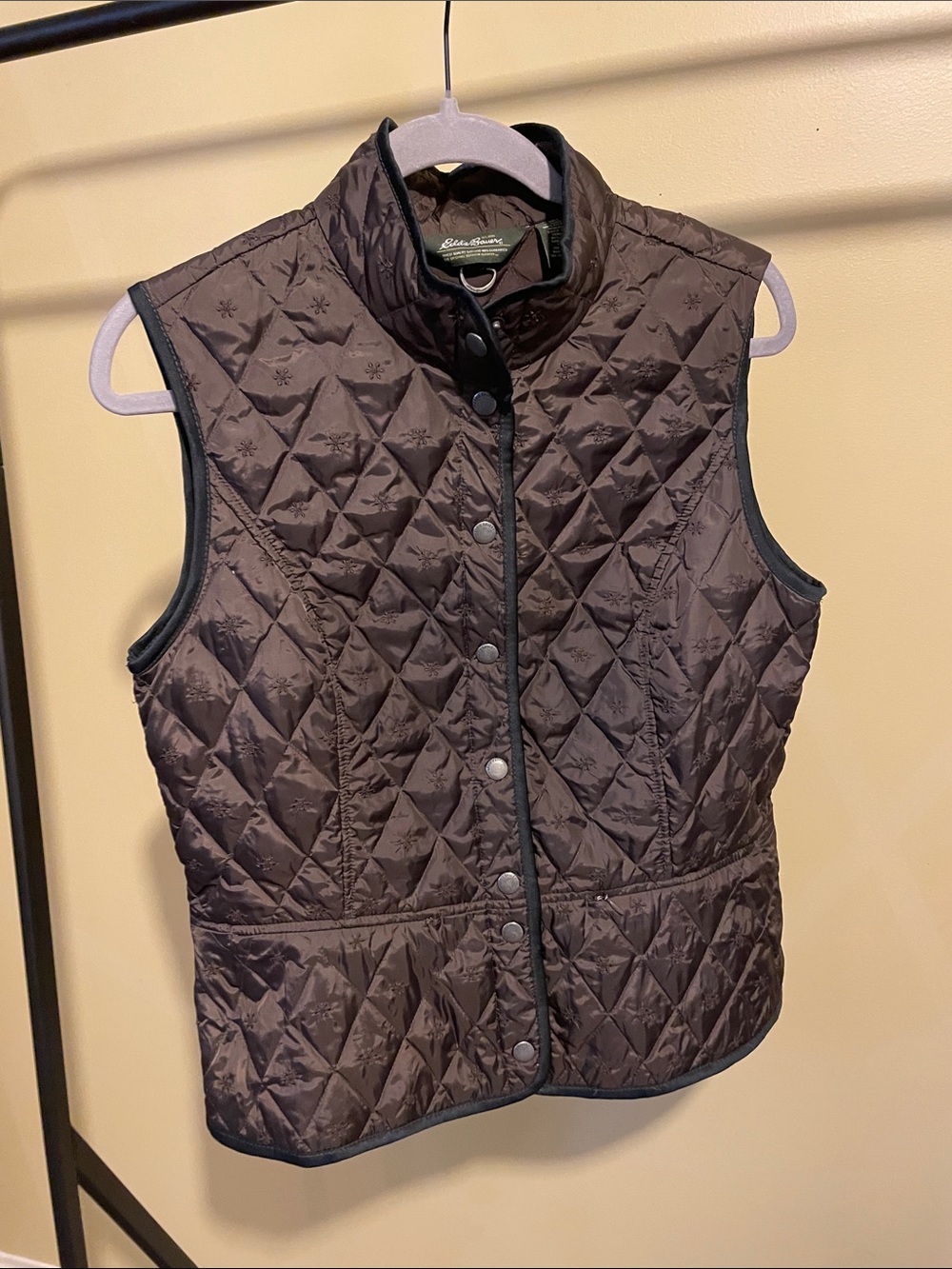 Eddie Bauer Chocolate Brown Quilted Vest